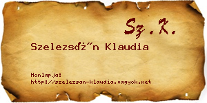 Szelezsán Klaudia névjegykártya